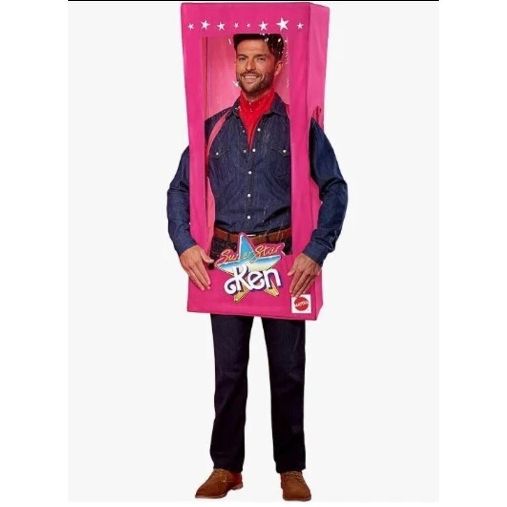 In Spirit Designs Ken Box Barbie Pink Halloween Costume Party Adult Size 14+